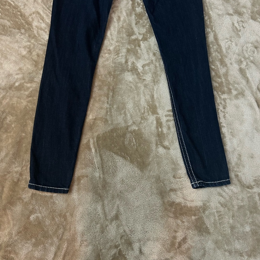 Express Stella Low rise Legging Jeans 0R Dark Wash Stretch - Picture 8 of 11